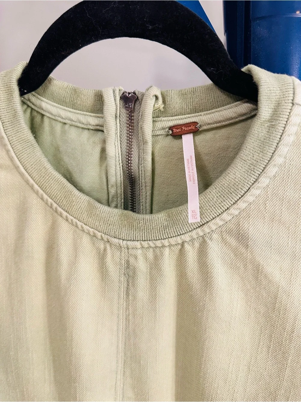 Free People Soft Sage Short Sleeve Mini Dress - Picture 3 of 9